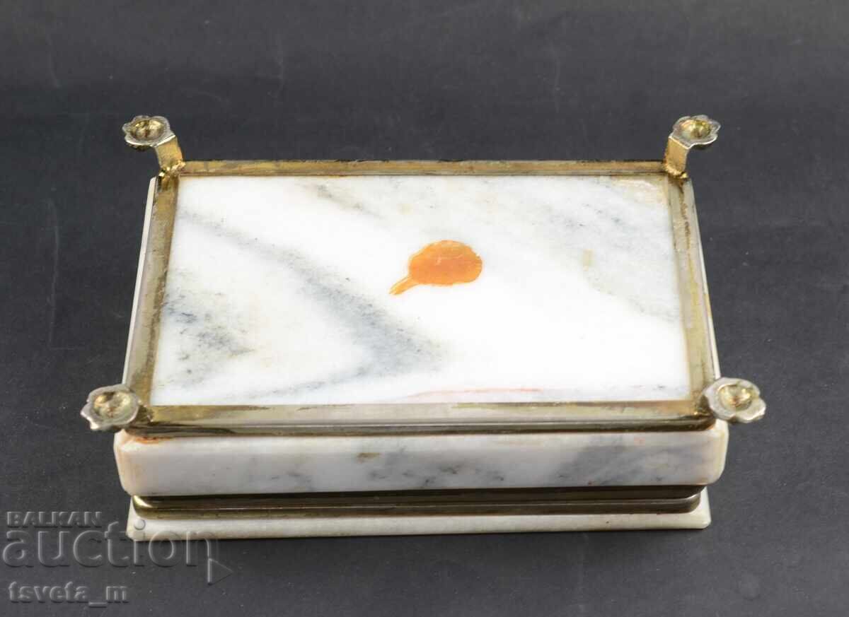 Cutie de bijuterii din marmură MineralSuvenir, socialiste, anii '70 - 7