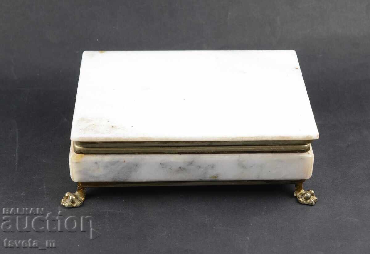 Cutie de bijuterii din marmură MineralSuvenir, socialiste, anii '70