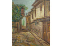 Oil painting, rural landscape