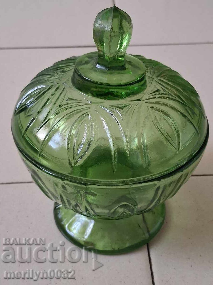Old glass sugar bowl, candy dish