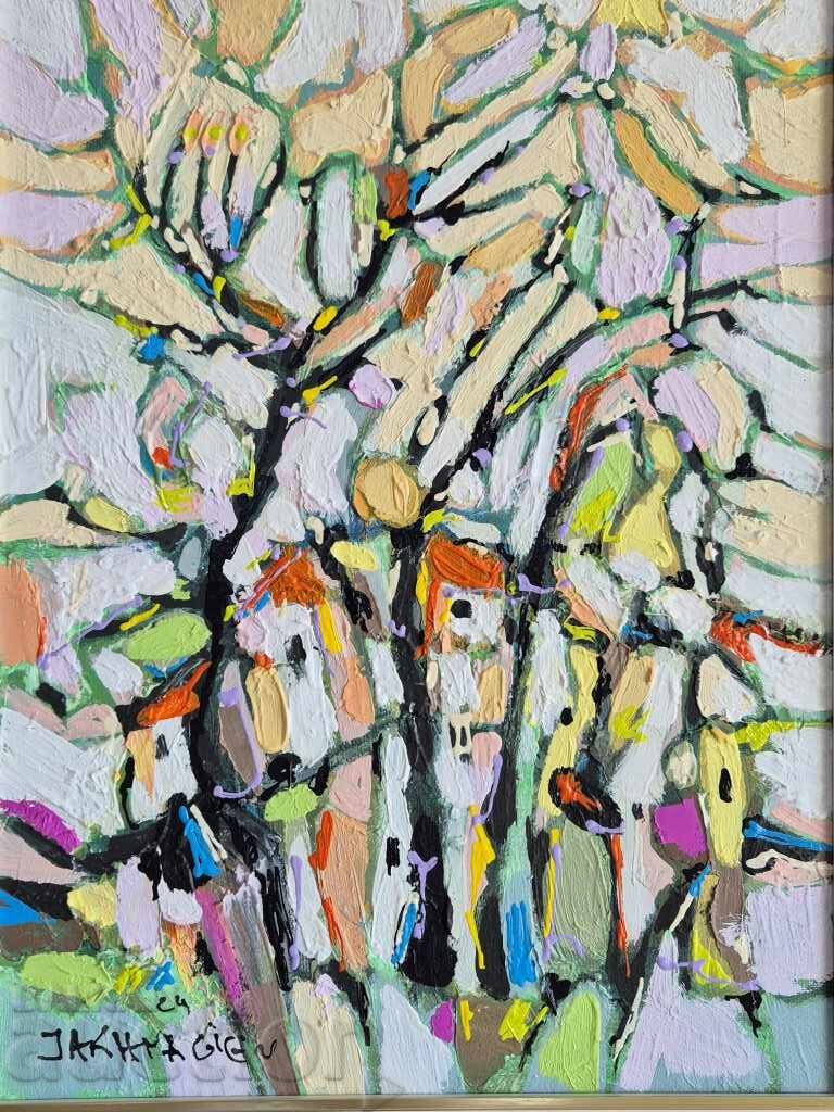 Ivan Yakhnadzhiev City and Park 2024 oil paints canvas No. 30 with price 515.00 BGN | € 263.32