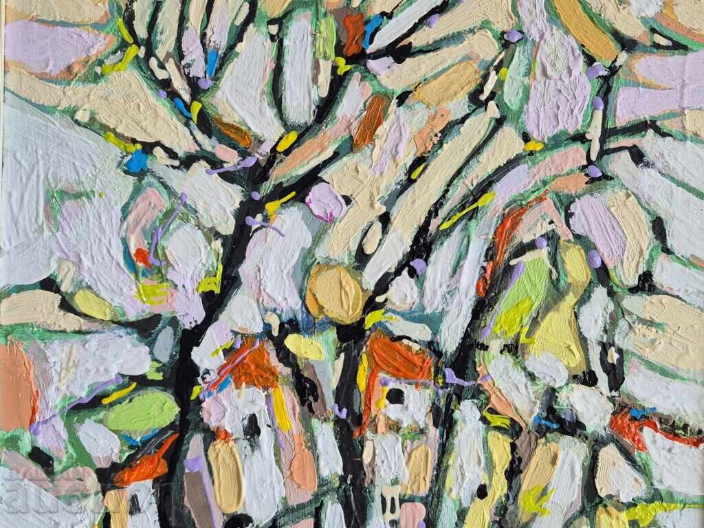 Delivery of Ivan Yakhnadzhiev City and Park 2024 oil paints canvas No. 30