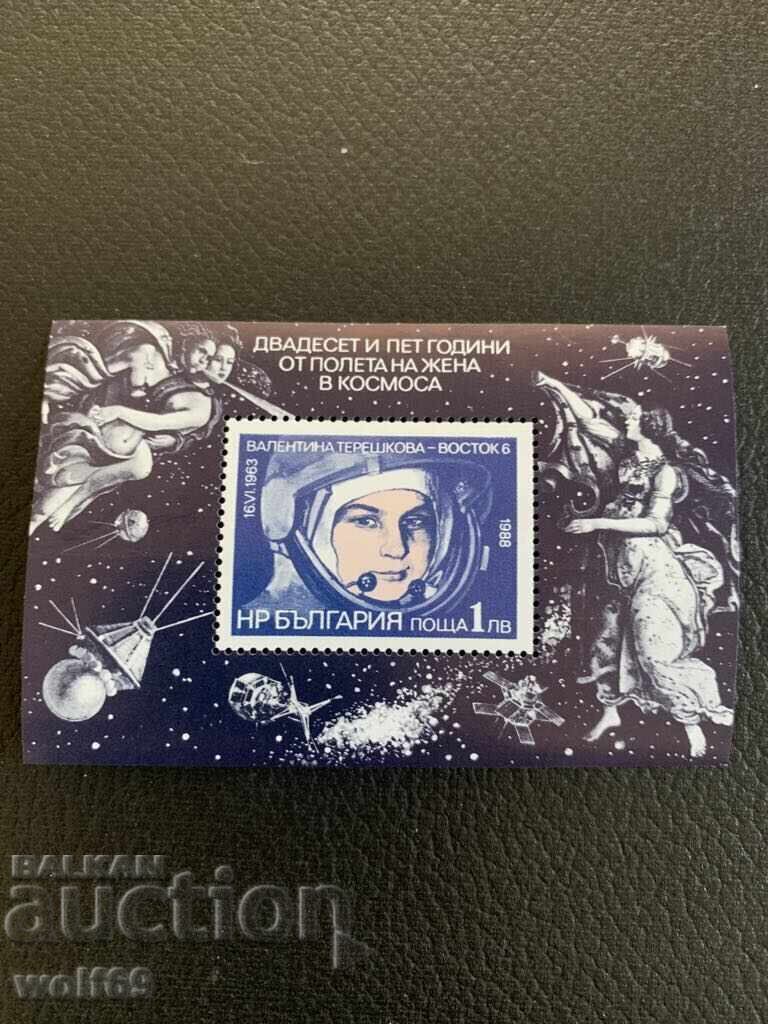Μπλοκ, γραμματόσημα - 25 χρόνια πτήσης μιας γυναίκας στο διάστημα - 1988. Μπλοκ, γραμματόσημα - 25 χρόνια πτήσης μιας γυναίκας στο διάστημα - 1988.