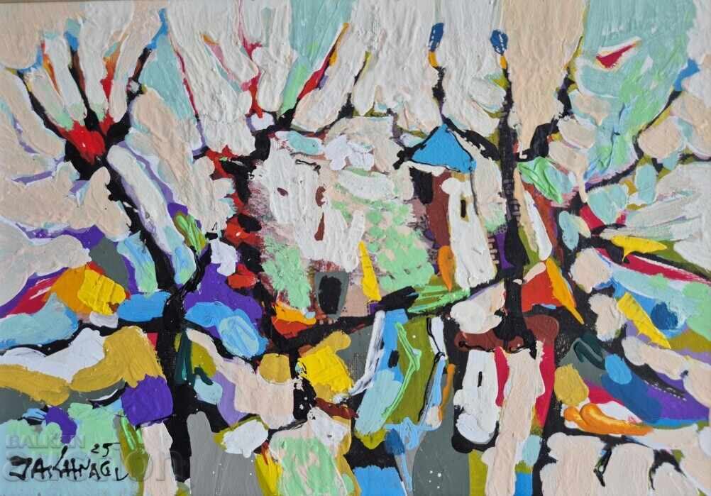 Ivan Yahnadzhiev Toamna 2025 Peisaj în ulei cu preț 475.00 BGN | € 242.86