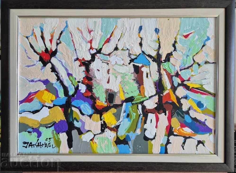 Иван Яхнаджиев Есен 2025 година Пейзаж с маслени бои 38