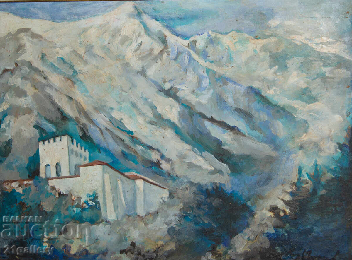 Licitație Kiril Mateev (1920-2006) Pictură în ulei peisaj montan