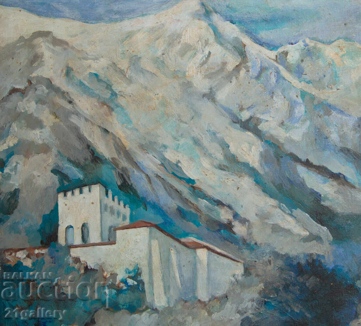 Livrarea Kiril Mateev (1920-2006) Pictură în ulei peisaj montan