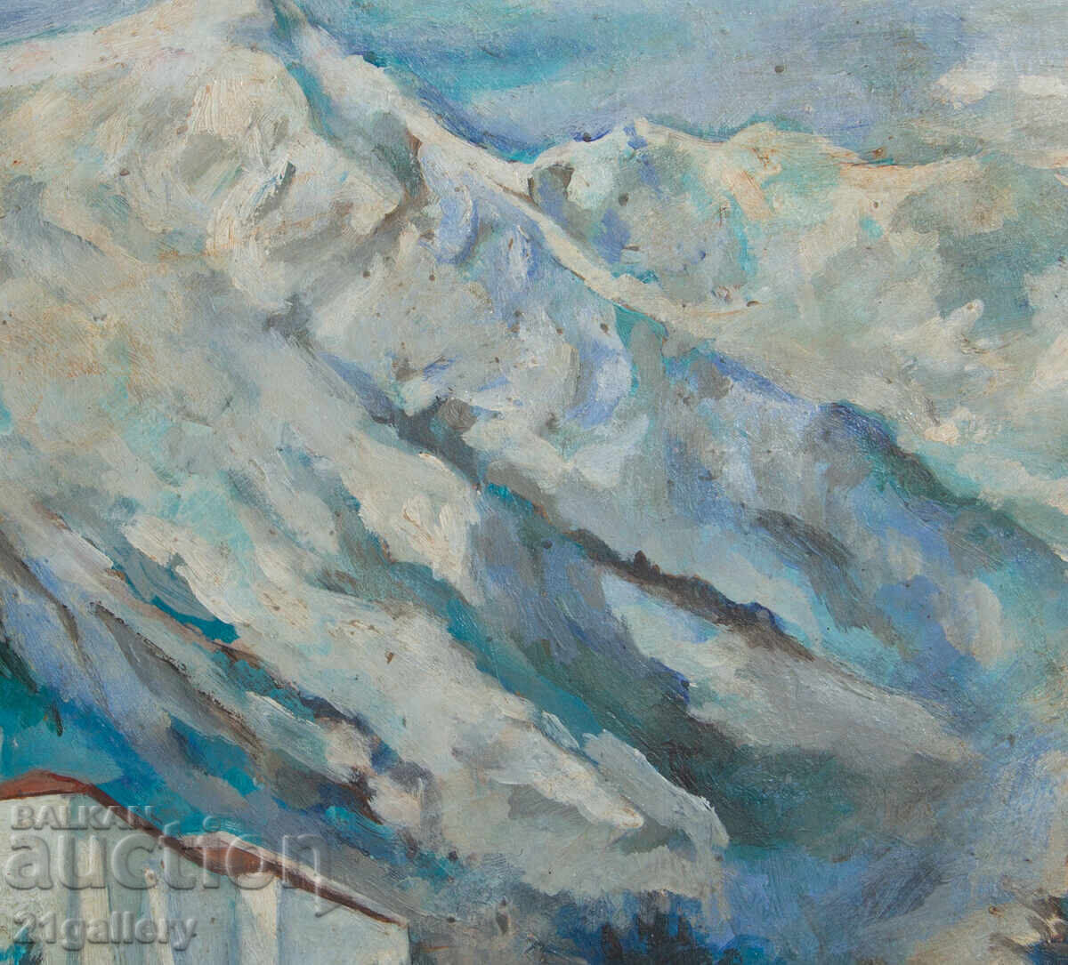 Kiril Mateev (1920-2006) Pictură în ulei peisaj montan - 5