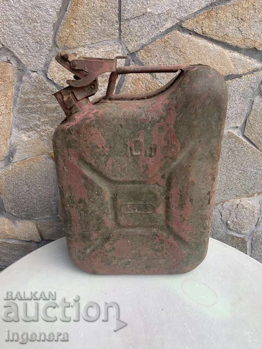 ТУБА МЕТАЛНА СТАРИННА 10 ЛИТРА ЗДРАВА