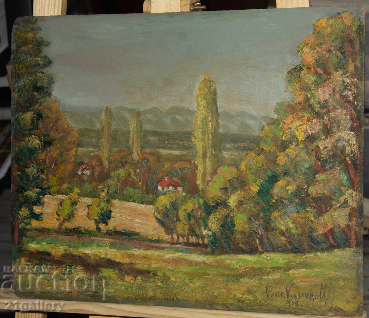 1939 Oil Painting Landscape Signed with price 550.00 BGN | € 281.21 1939 Oil Painting Landscape Signed with price 550.00 BGN | € 281.21