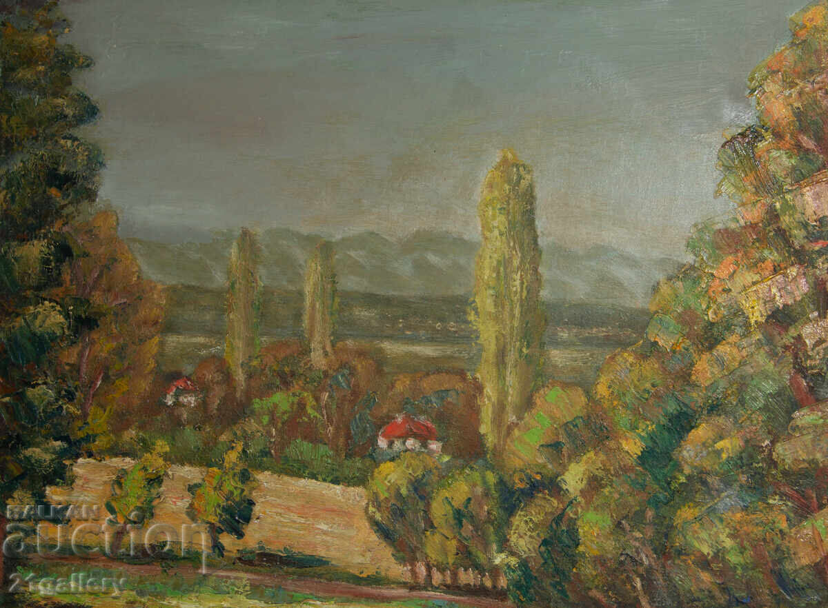 Delivery of 1939 Oil Painting Landscape Signed Delivery of 1939 Oil Painting Landscape Signed