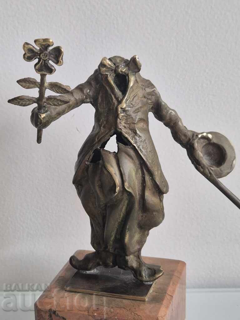 Stavri Kalinov 1944-2023 Charlie Chaplin with a 4-leaf clover with price 1645.00 BGN | € 841.08