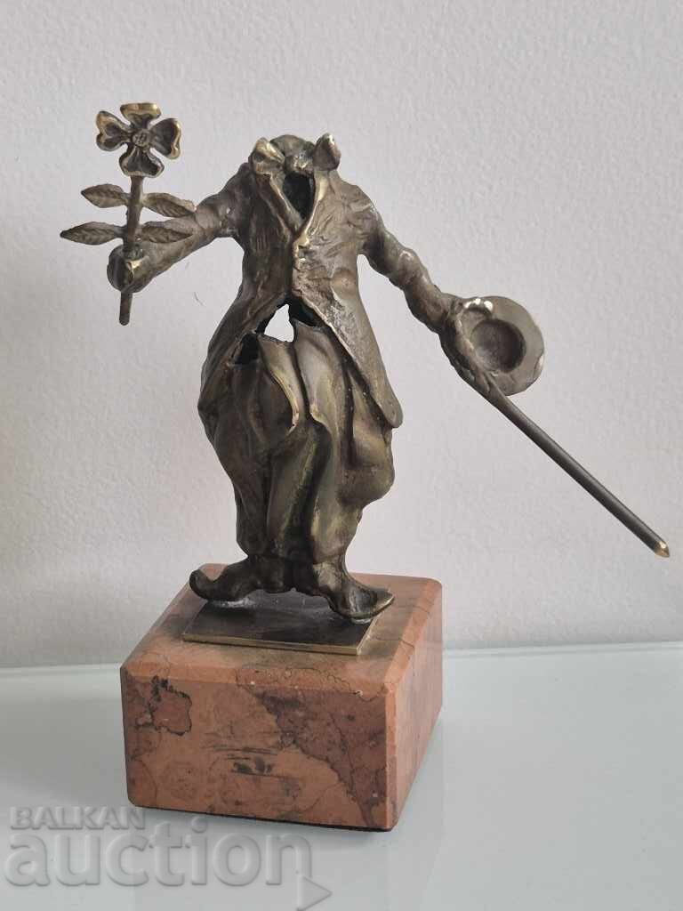 Stavri Kalinov 1944-2023 Charlie Chaplin with a 4-leaf clover