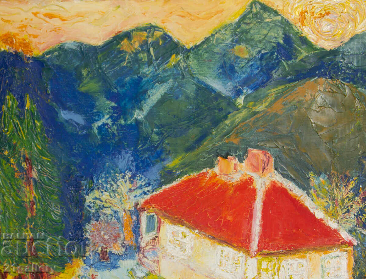 Oil painting, rural landscape, 2007 - 7
