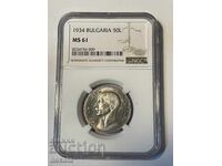 50 leva 1934 MS61 NGC
