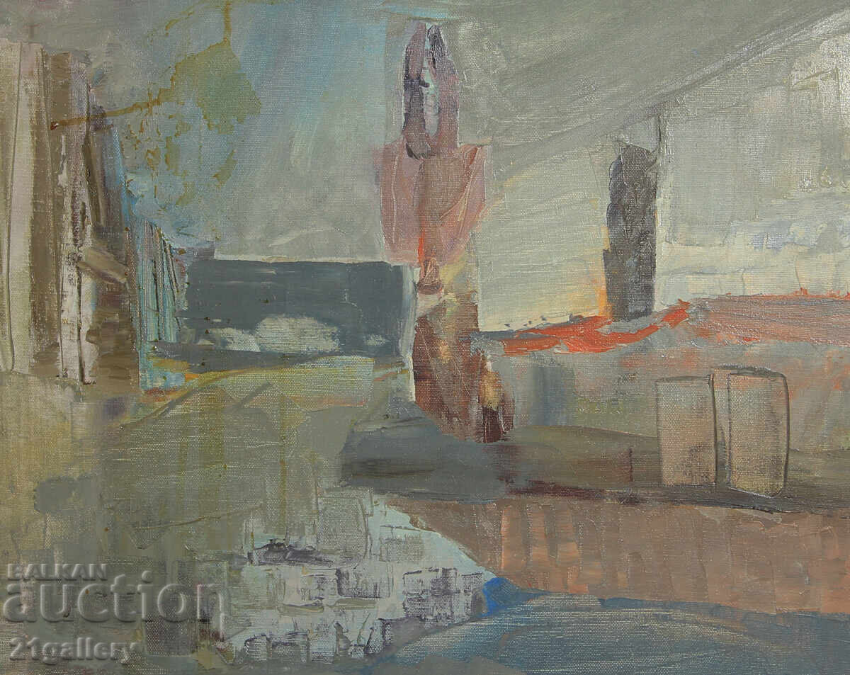 Αφηρημένο τοπίο ζωγραφική με λάδι - 7