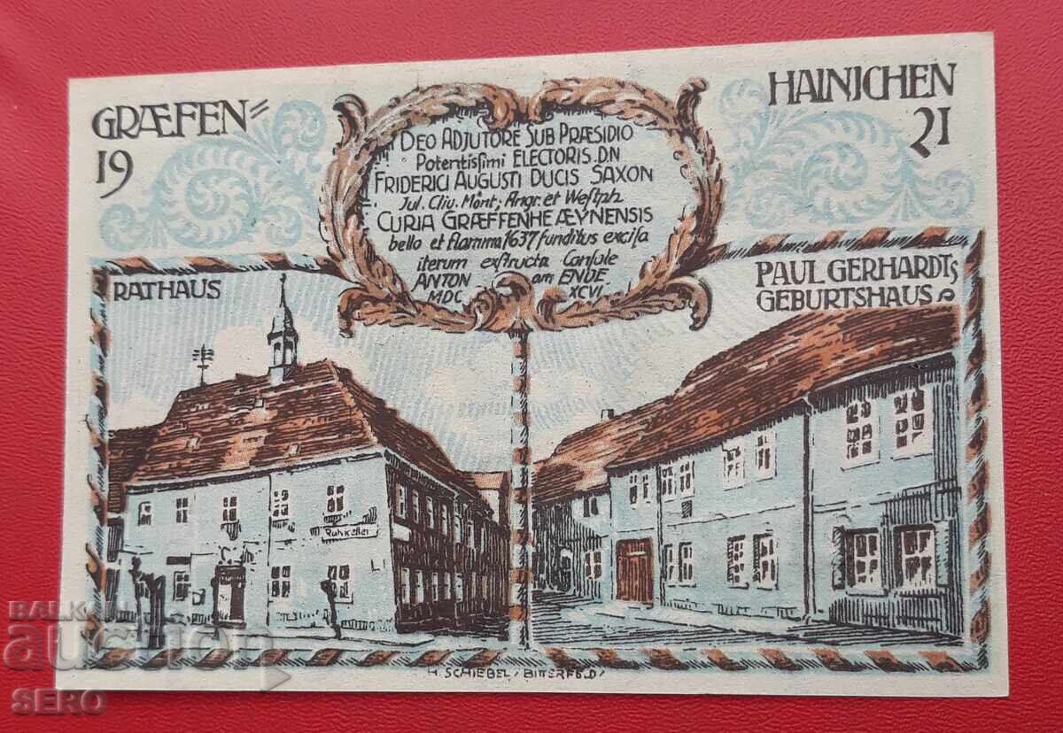 Banknote - Germany - Saxony - Gröfenhaynchen - 10 Pfennig 1921 with price 2.00 BGN | € 1.02