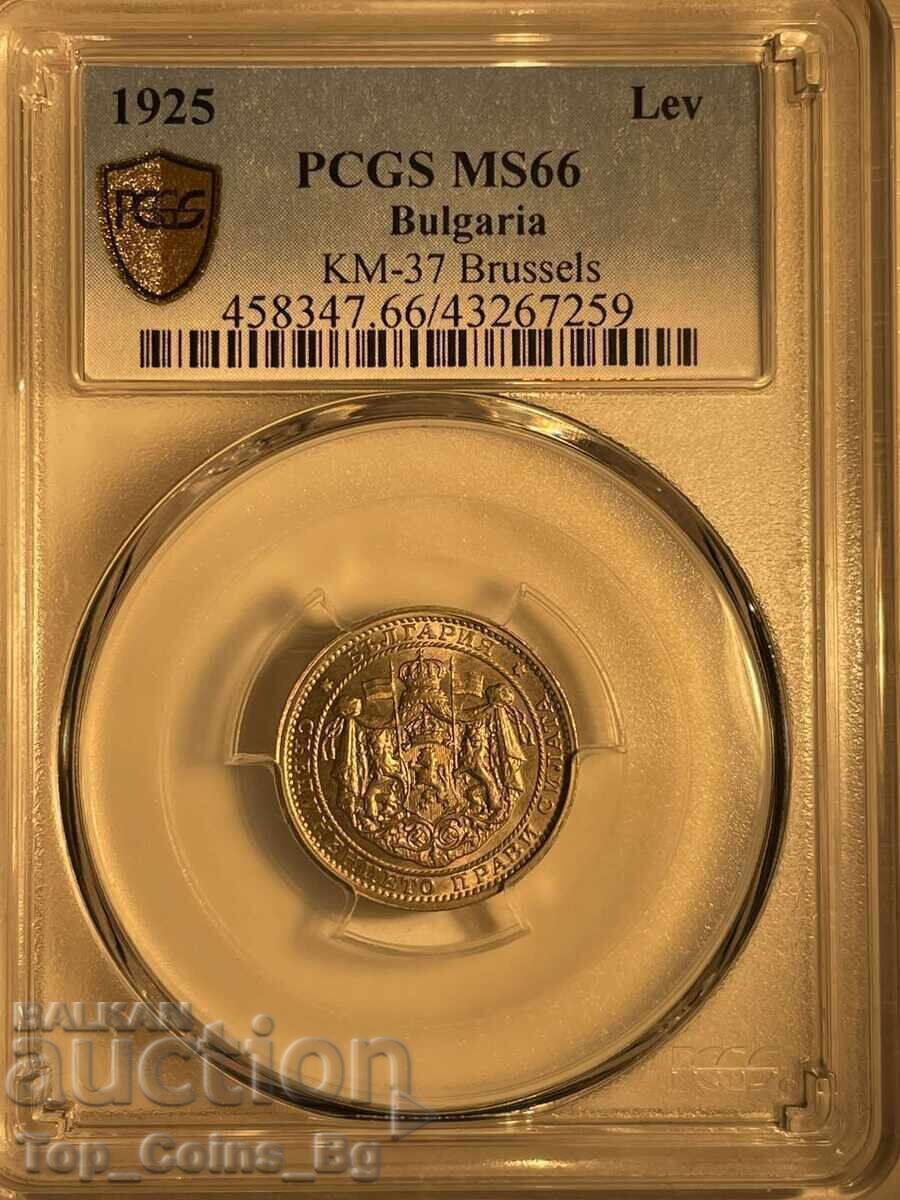 1 leu 1925 Bruxelles MS66 PCGS 43267259 cu preț € 520.00 | 1017.03 BGN
