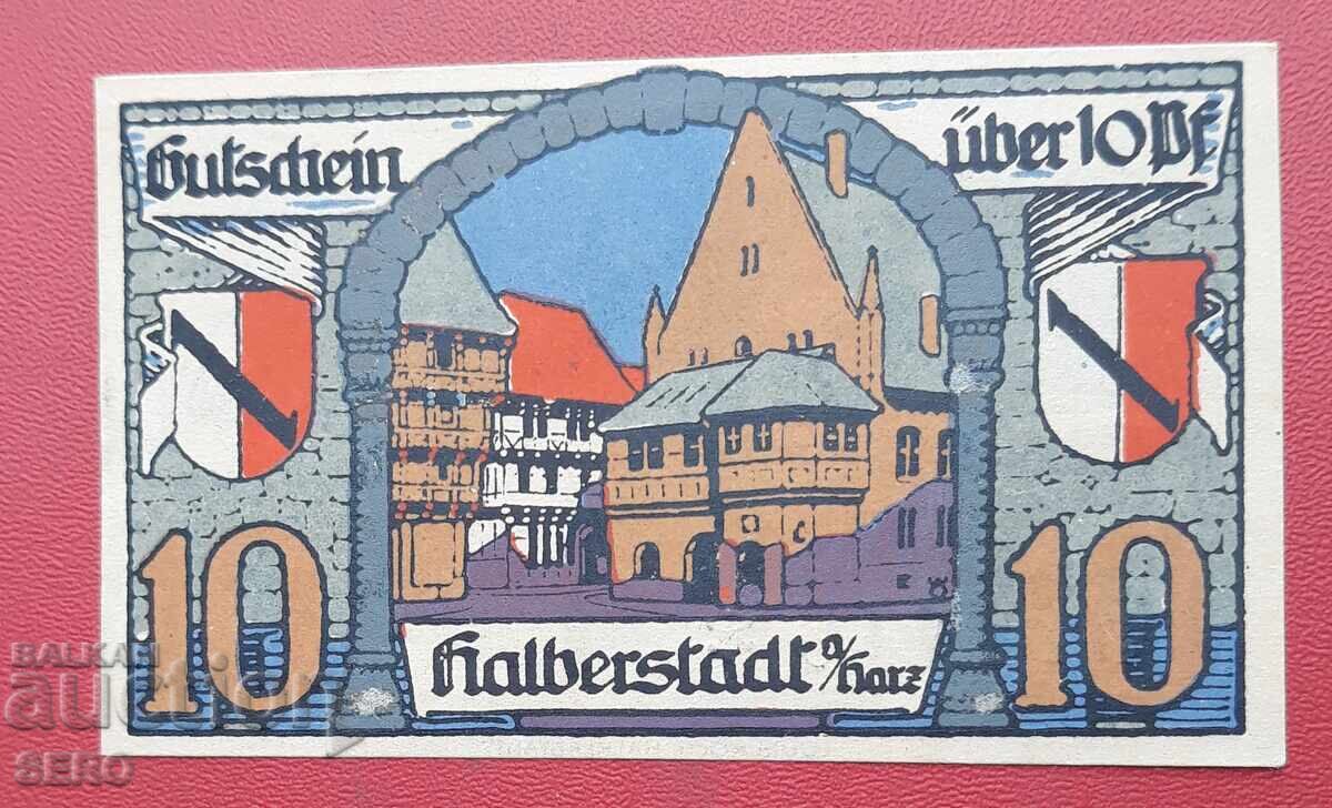 Banknote-Germany-Saxony-Halberstadt-10 Pfennig 1920