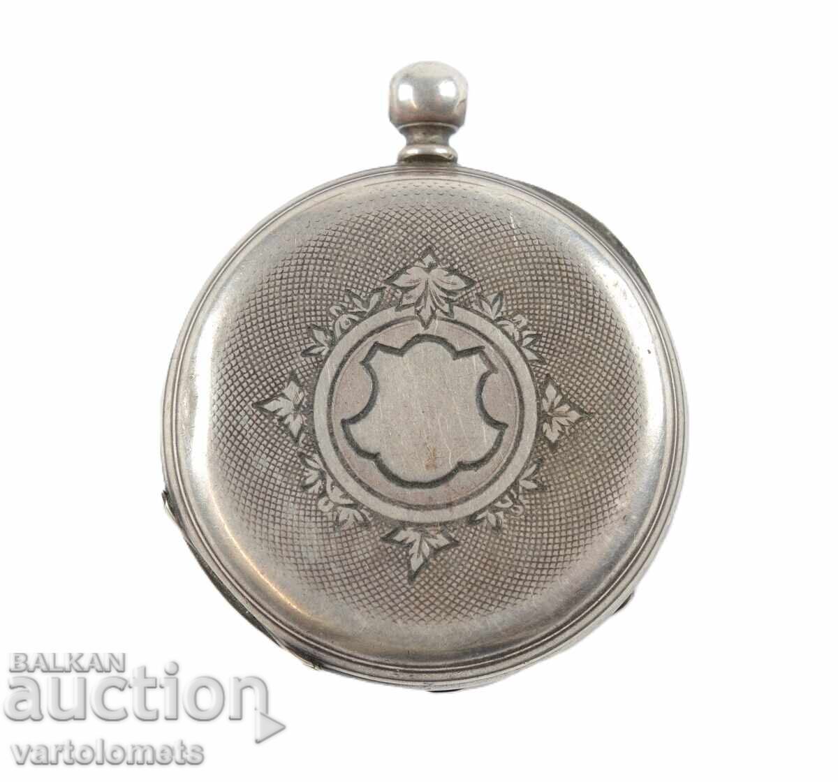 Старинен сребърен джобен часовник  -  не работи с цена 49.00 лв. | € 25.05