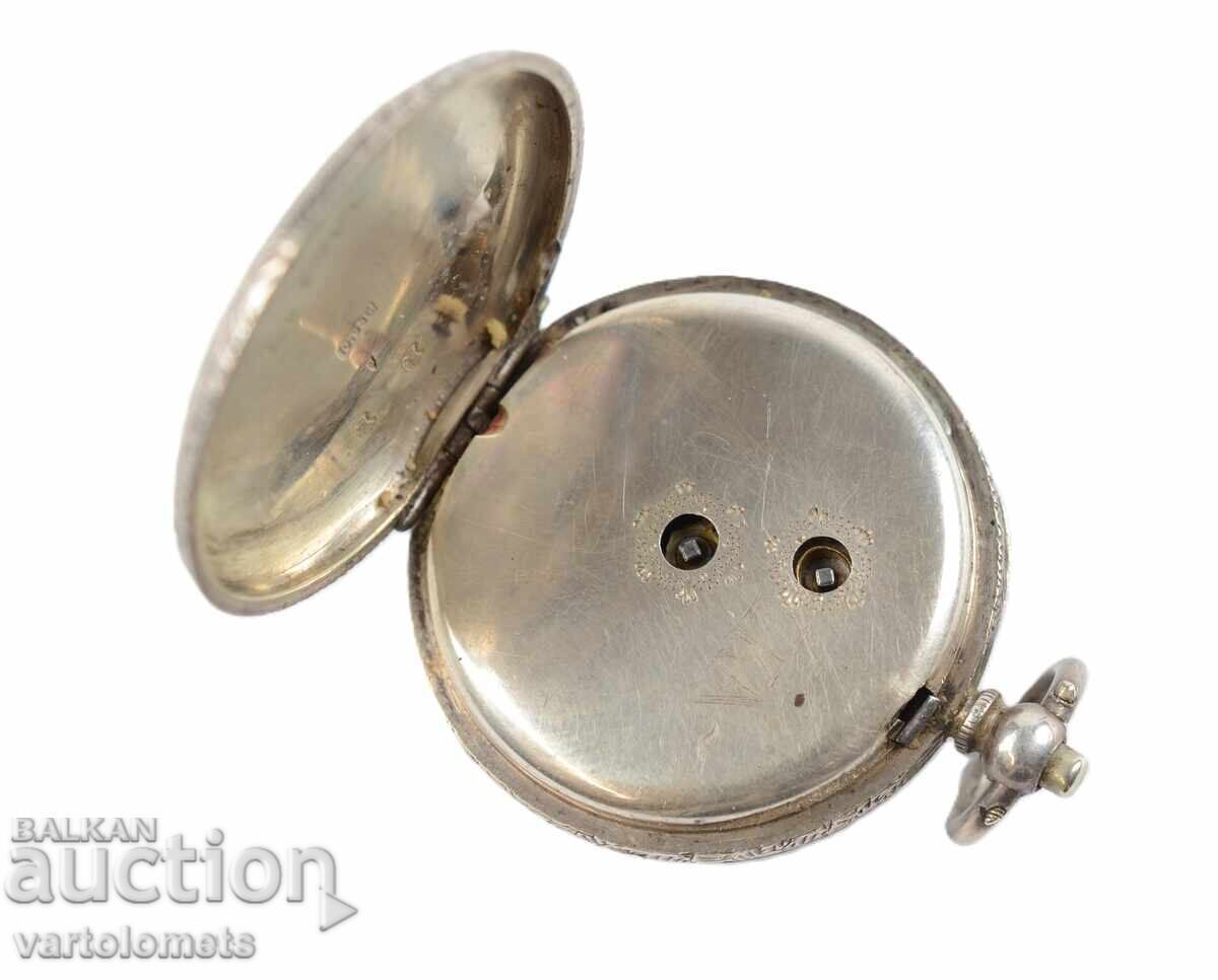 Auction  Antique Silver Pocket Watch - Not Working