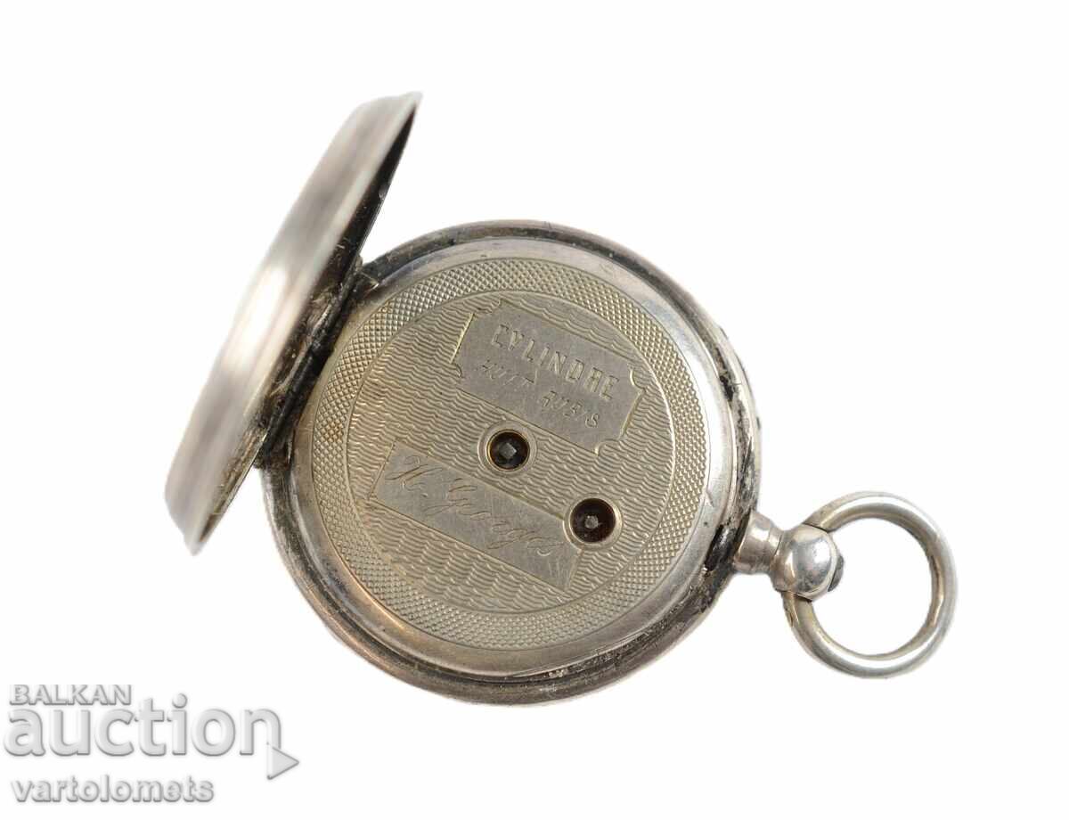 Δημοπρασία Αντίκα Ασημένιο Ρολόι Τσέπης - Δεν λειτουργεί