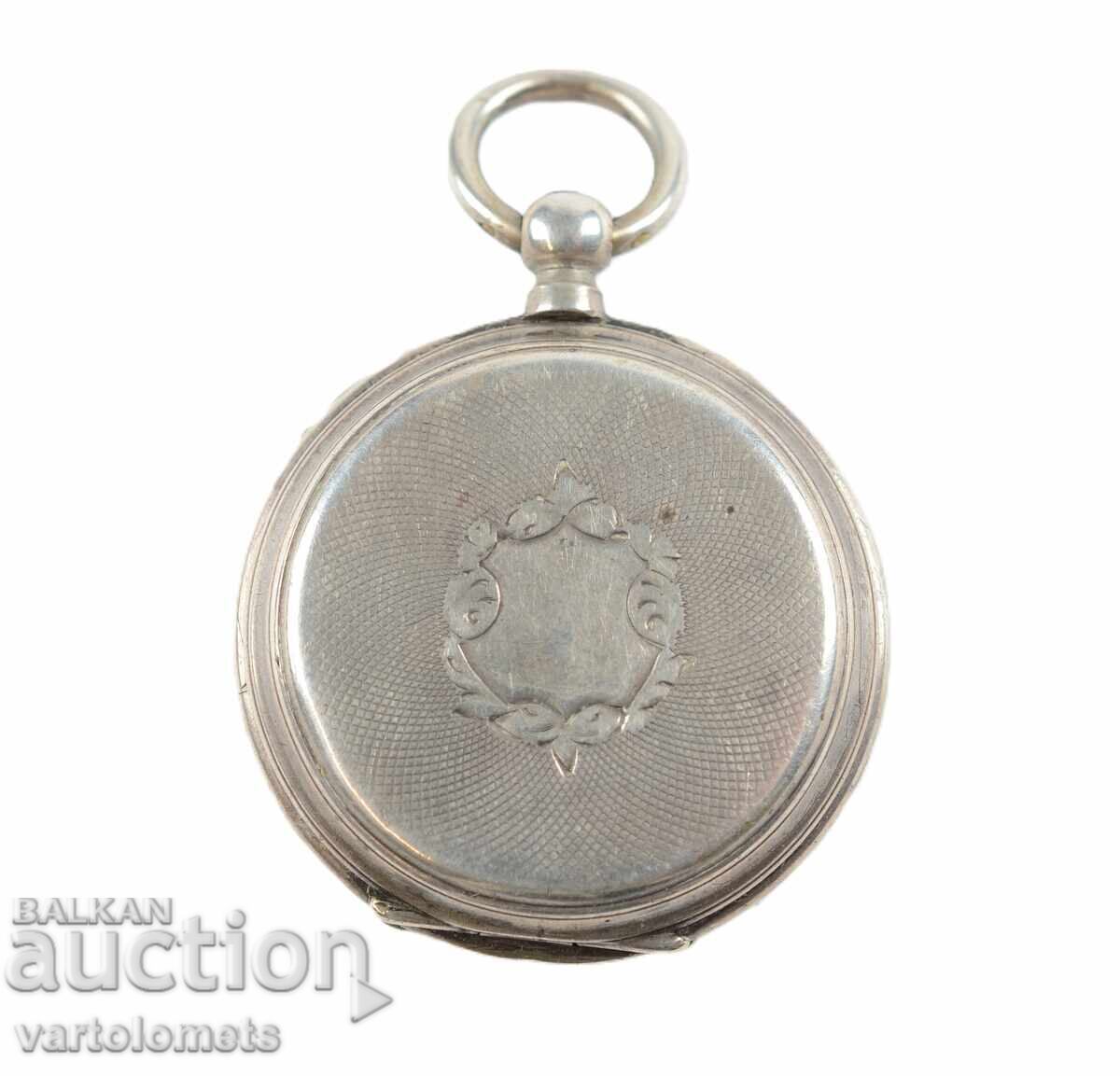 Παράδοση Αντίκα Ασημένιο Ρολόι Τσέπης - Δεν λειτουργεί