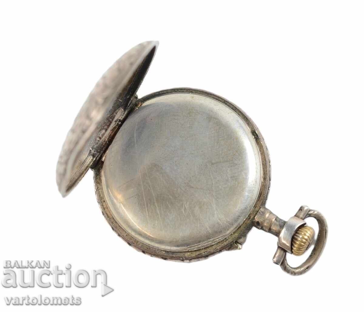 Δημοπρασία Αντίκα Ασημένιο Ρολόι Τσέπης - Δεν λειτουργεί