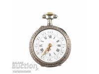 Старинен сребърен джобен часовник  -  не работи