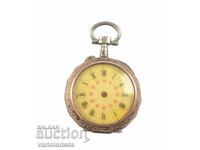 Ceas de buzunar argintiu antic - nu funcționează