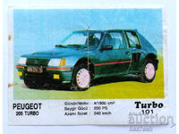❤️ ⭐ Poza Turbo Turbo negru 101 Peugeot 205 Turbo ⭐ ❤️