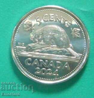 Καναδάς 5 σεντ 2024 - Βασιλιάς Κάρολος Γ'