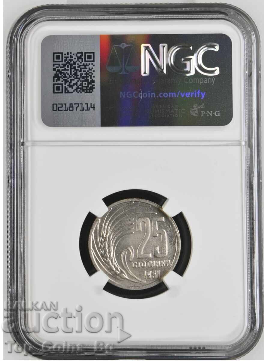 25 de cenți 1951 MS63 NGC 2910442-014 - 5