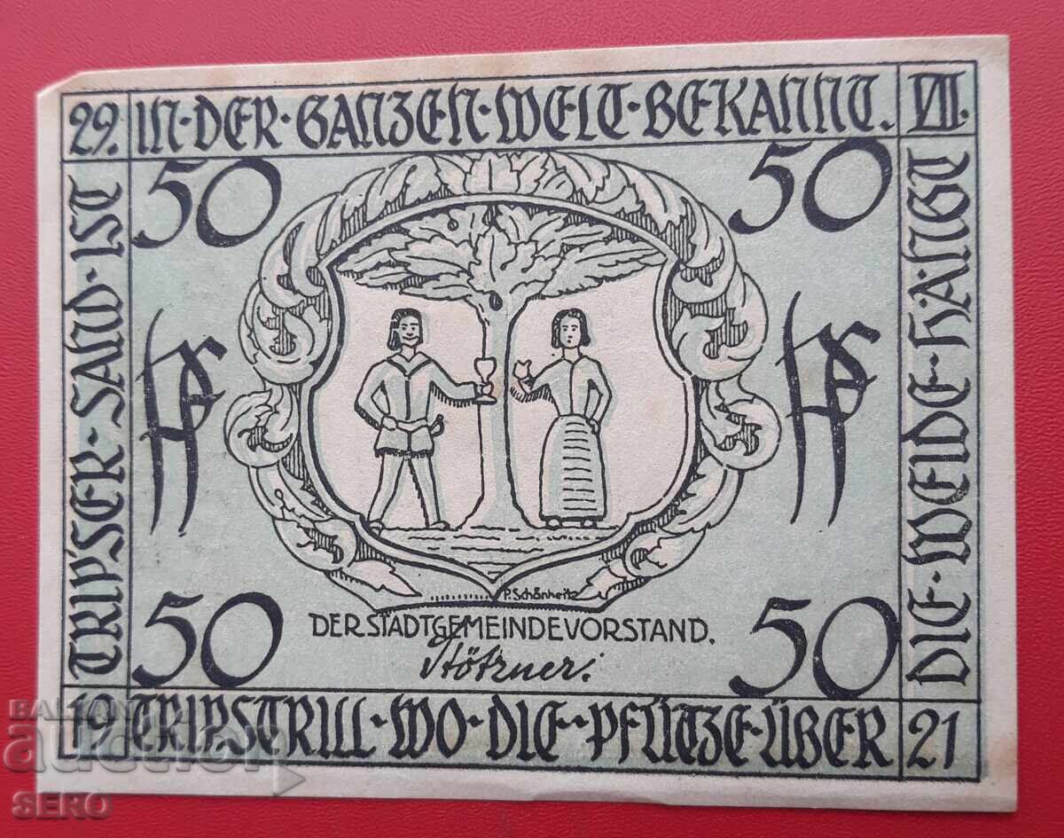 Banknote-Germany-Thuringia-Triptis-50 pfennig 1921 with price 2.00 BGN | € 1.02 Banknote-Germany-Thuringia-Triptis-50 pfennig 1921 with price 2.00 BGN | € 1.02
