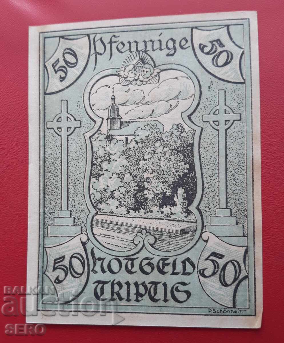 Banknote-Germany-Thuringia-Triptis-50 pfennig 1921 Banknote-Germany-Thuringia-Triptis-50 pfennig 1921