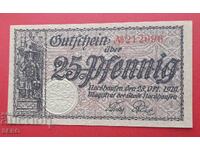 Bancnota-Germania-Thuringia-Northhausen-25 Pfennig 1919