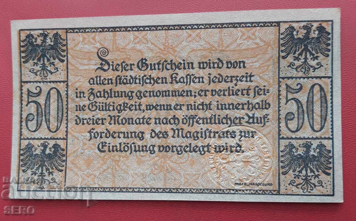 Bancnota-Germania-Thuringia-Northhausen-50 pfennig 1919 cu preț 2.01 BGN | € 1.03