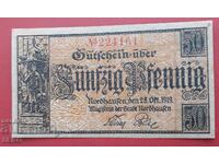 Bancnota-Germania-Thuringia-Northhausen-50 pfennig 1919