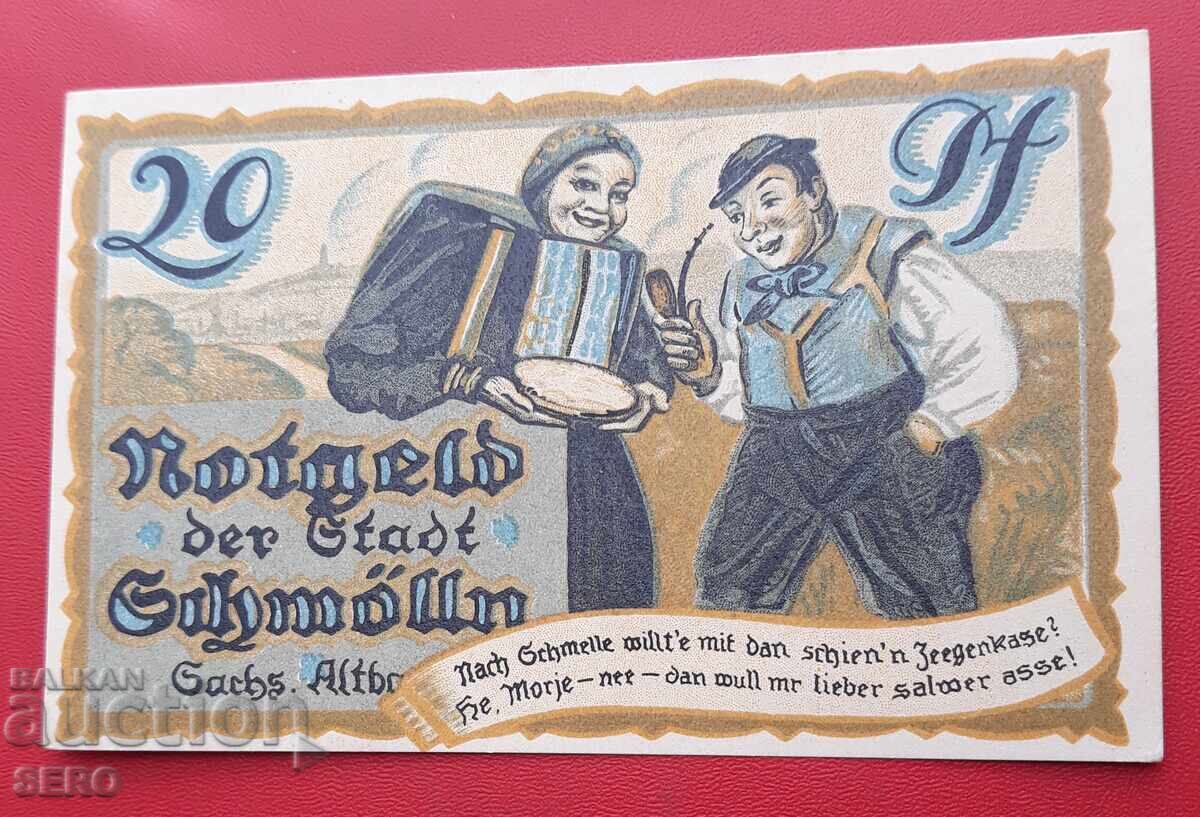 Banknote - Germany - Thuringia - Schmölln - 20 Pfennig 1921 Banknote - Germany - Thuringia - Schmölln - 20 Pfennig 1921