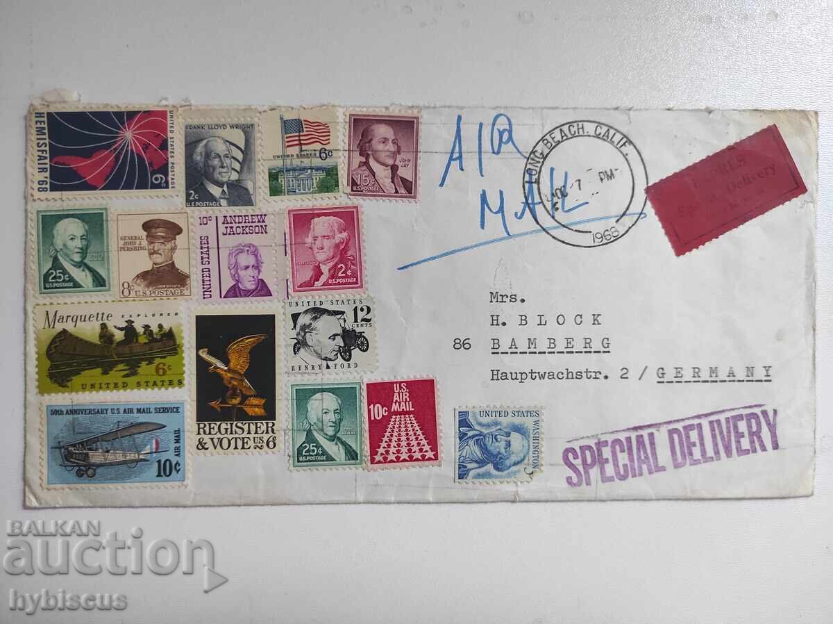 специална доставка по въздушна поща в САЩ