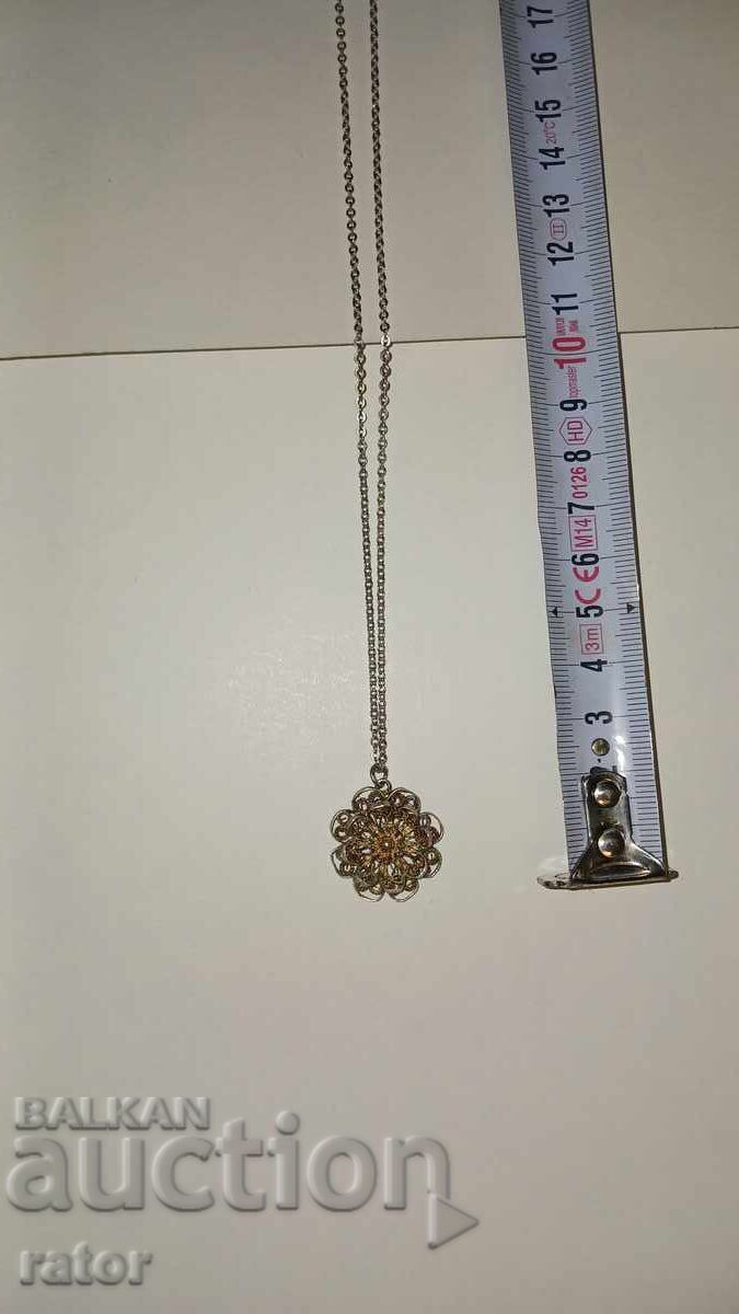 Όμορφο κολιέ, μενταγιόν - ΑΣΗΜΙ, ΦΙΛΙΓΚΡΑΝ με τιμή 18.99 BGN | € 9.71