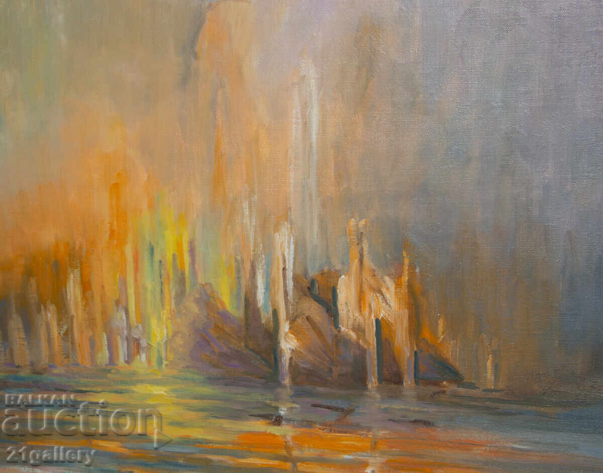 Доставка на Картина маслени бои Абстрактен пейзаж