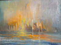Oil painting Abstract landscape