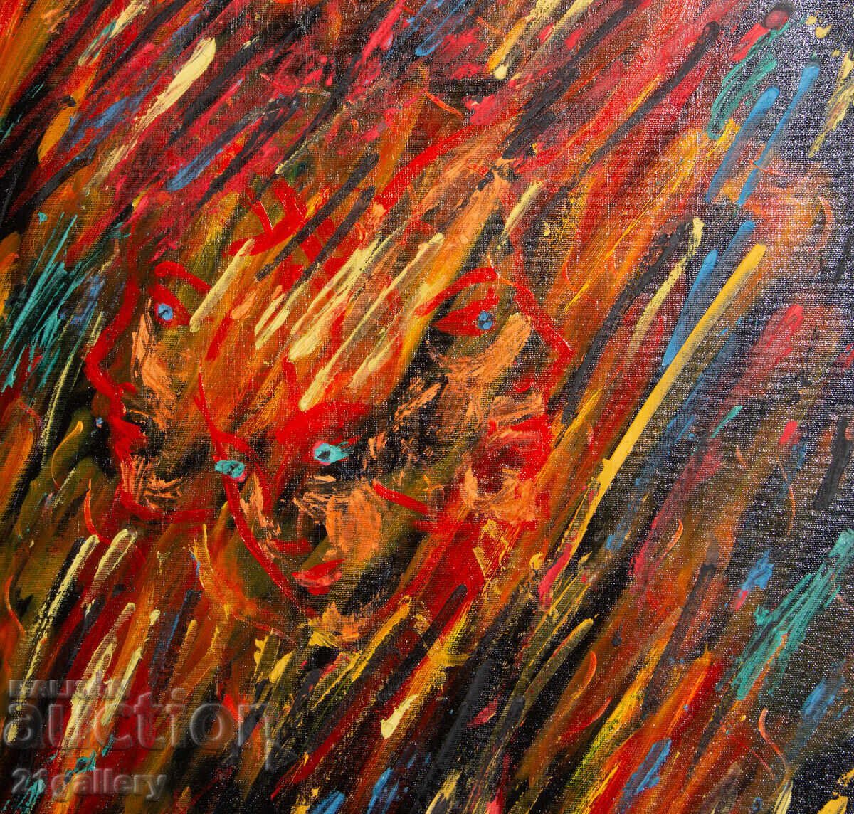 Αφηρημένη σύνθεση, ελαιογραφία υπογεγραμμένη - 5