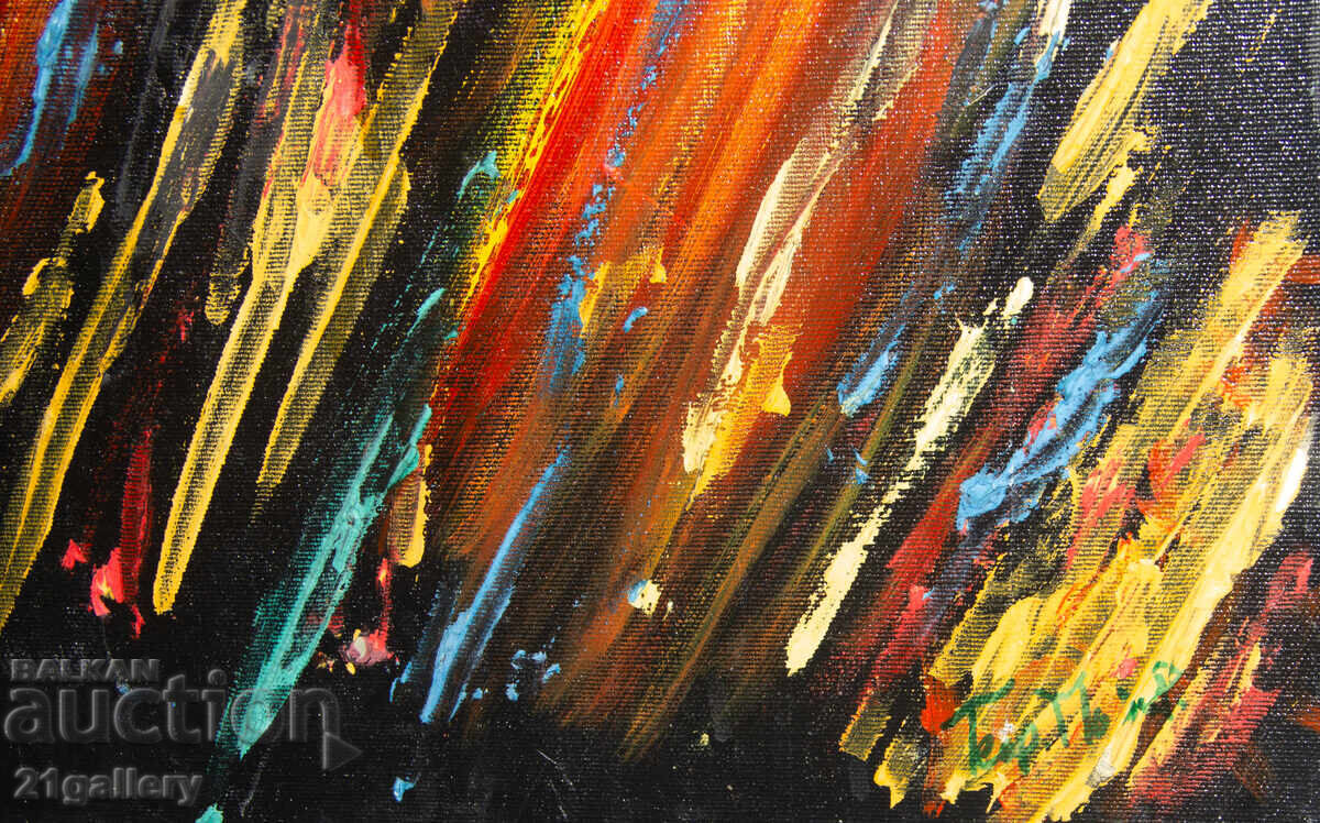 Αφηρημένη σύνθεση, ελαιογραφία υπογεγραμμένη - 6