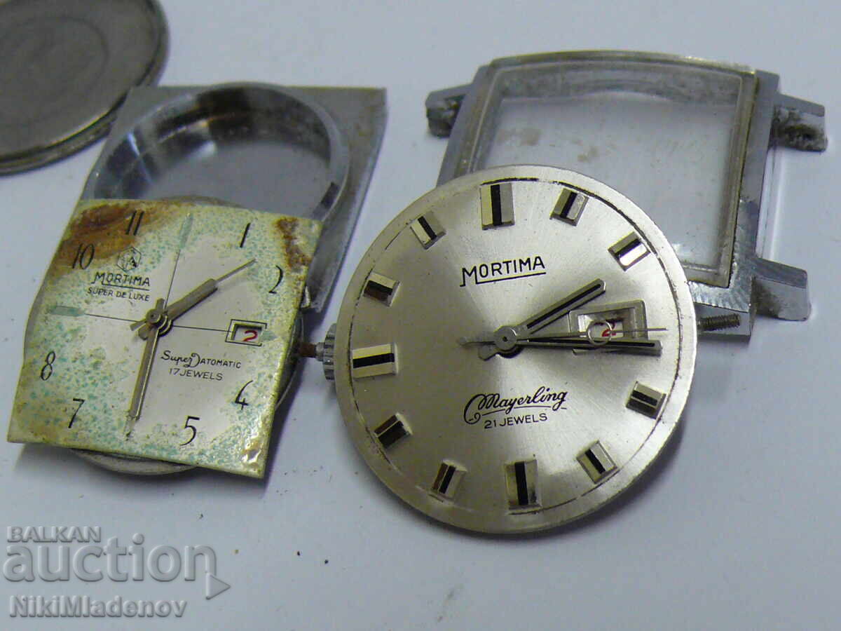 Lot of Swiss MORTIMA movements, non-working - 6 Lot of Swiss MORTIMA movements, non-working - 6
