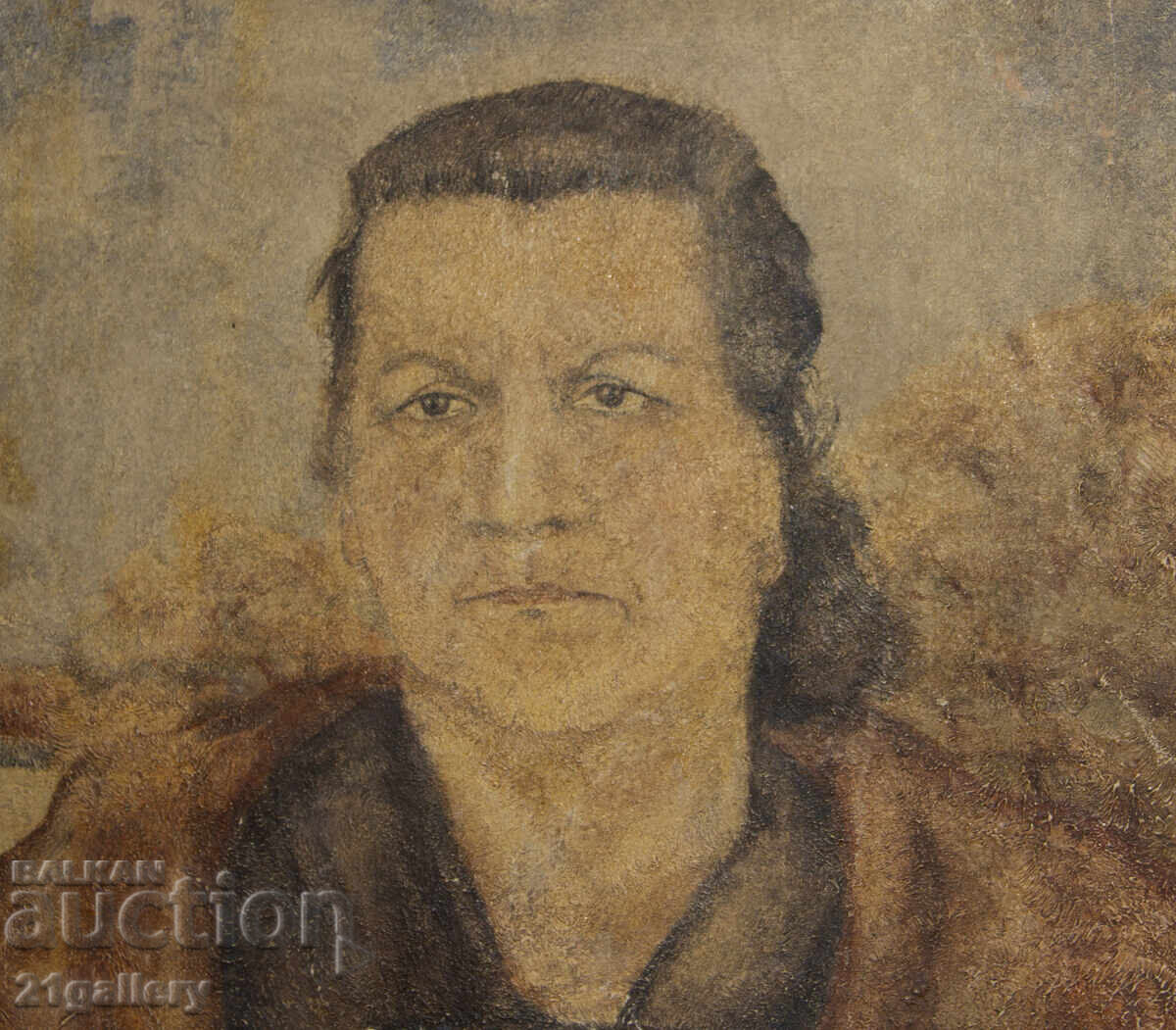 Παράδοση Παλιός πίνακας ελαιογραφίας πορτρέτο