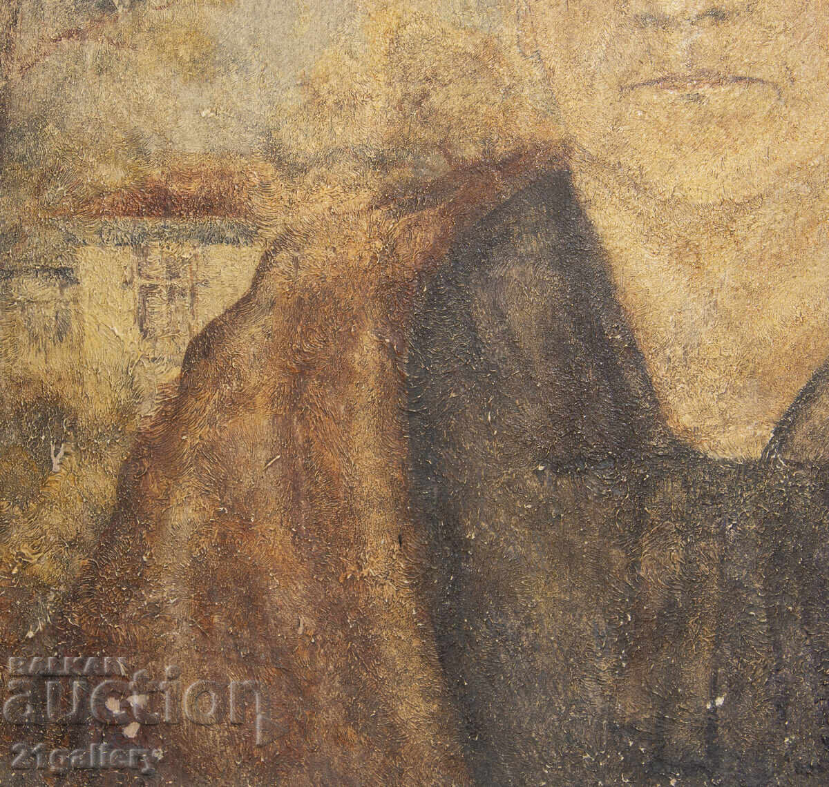 Παλιός πίνακας ελαιογραφίας πορτρέτο - 5