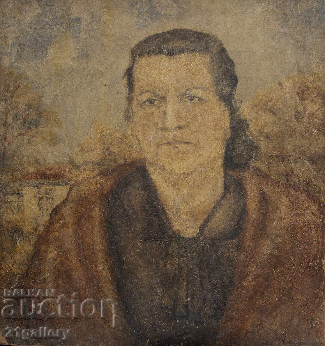 Παλιός πίνακας ελαιογραφίας πορτρέτο