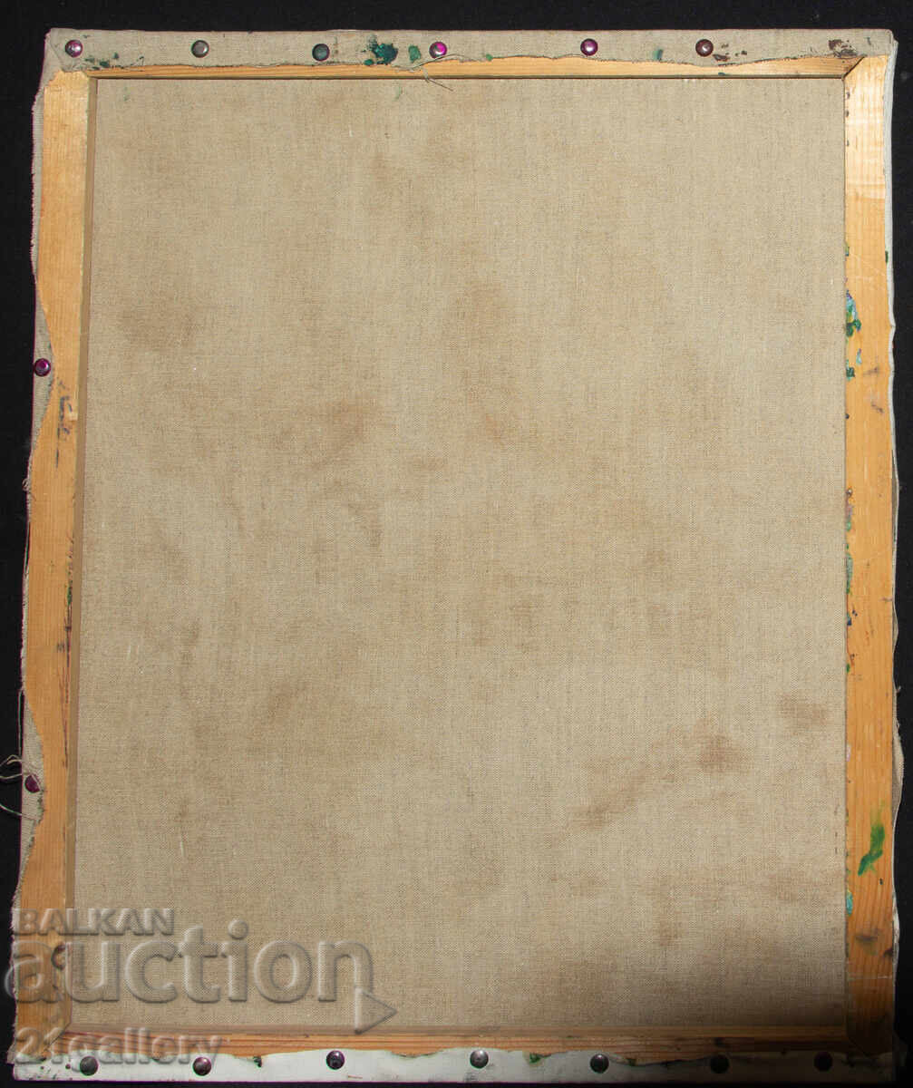 Old oil painting, rural landscape - 7